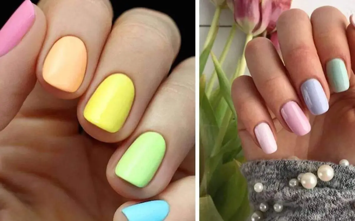 uñas pastel